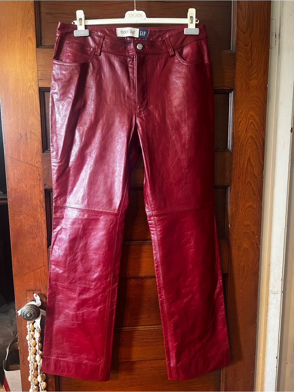 GAP Women's Red Leather Bootcut Pants